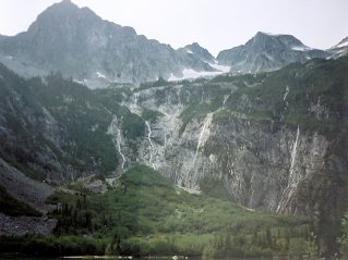 Mountain bowel in which is the upper lake, Statlu Lake 2001-08.